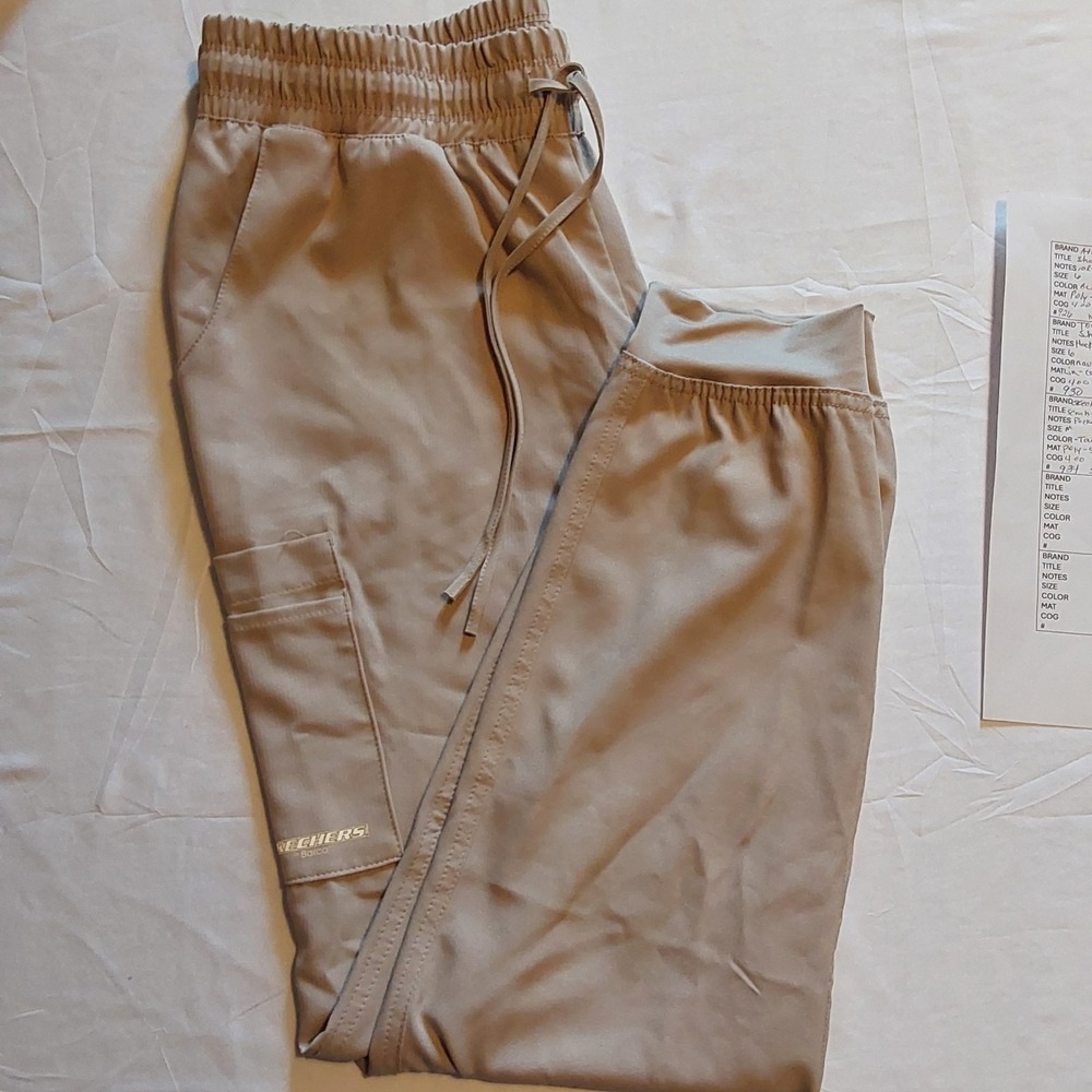 Skechers‎ By Barco Women's 4 Pocket Pull On Tan Athletic Jogger Medium Scub Pant